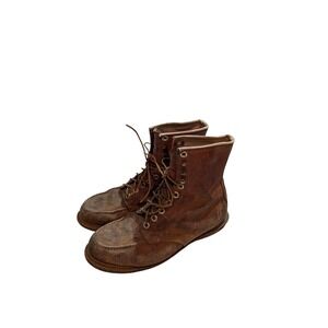 Vintage Sub Zero Insulated Leather Moc Toe Work Boots Brown Hunting Boots 12